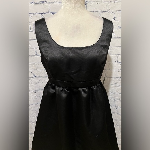 Attention Womens Black Solid Fit & Flare Dress Size 6 - Picture 2 of 5